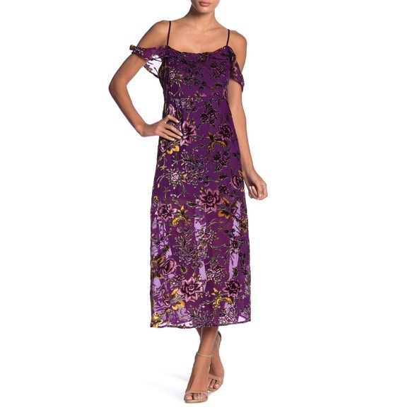 Honey Punch Dresses Nwt Honey Punch Cold Shoulder Floral Dress